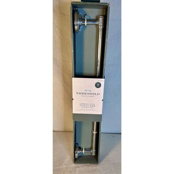Threshold Corbin Collection Chrome Finish 18” Towel Bar New In Box NWT - Picture 2 of 6
